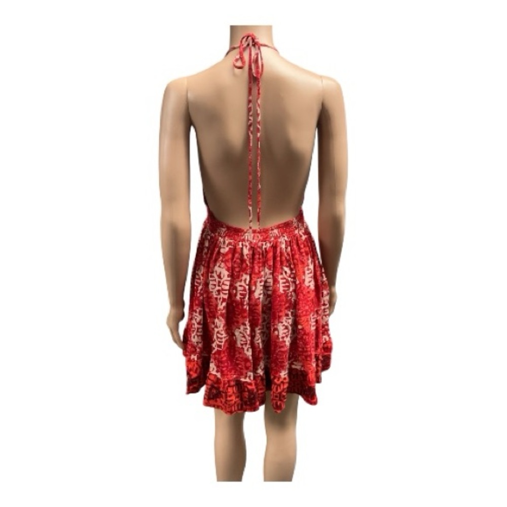 Free People - EC - Red and White Backless Boho Dress - Picture 3 of 3